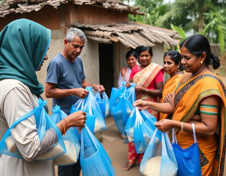 Poor families in need
